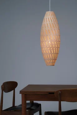 David Trubridge - Ebb Roll Lampe, natur