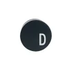 Design Letters - iphone oplader - Charger - "D" - Sort