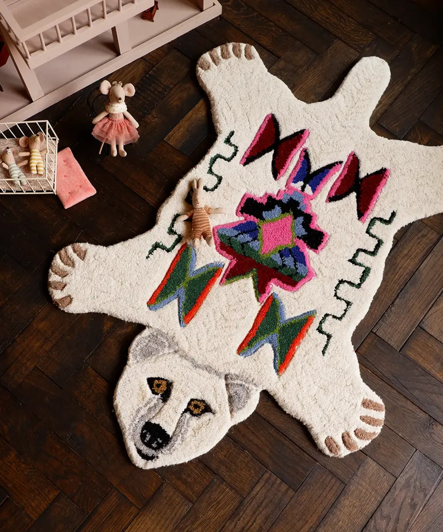 Doing Goods - Isbjørne tæppe - Kasbah Polar Bear - Small - 95 x 65 cm