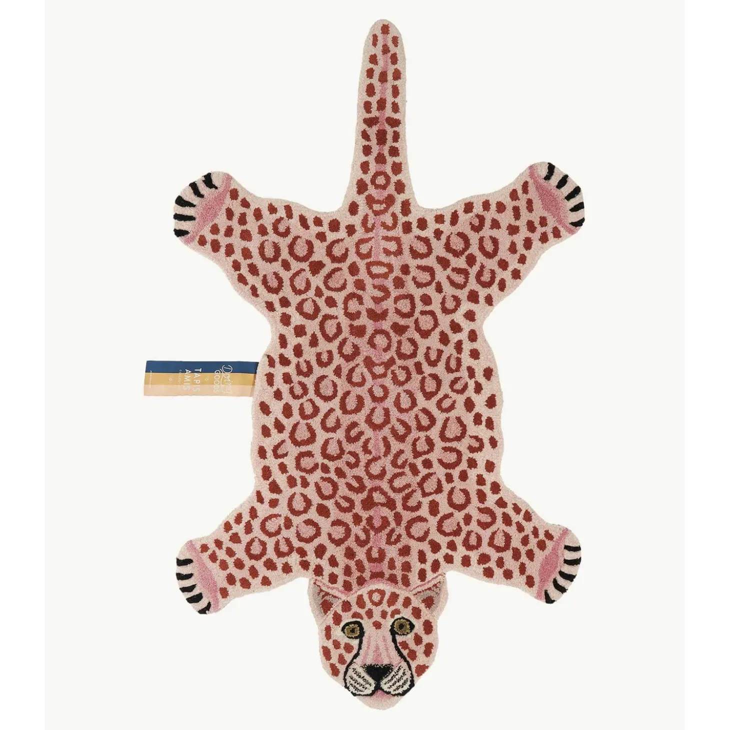 Doing Goods - Pink Leopard Gulvtæppe - Large - 150x88x2 cm