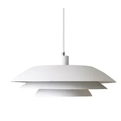 Dyberg Larsen - DL45 pendel Lampe - Mat hvid, 45 cm x 13 cm