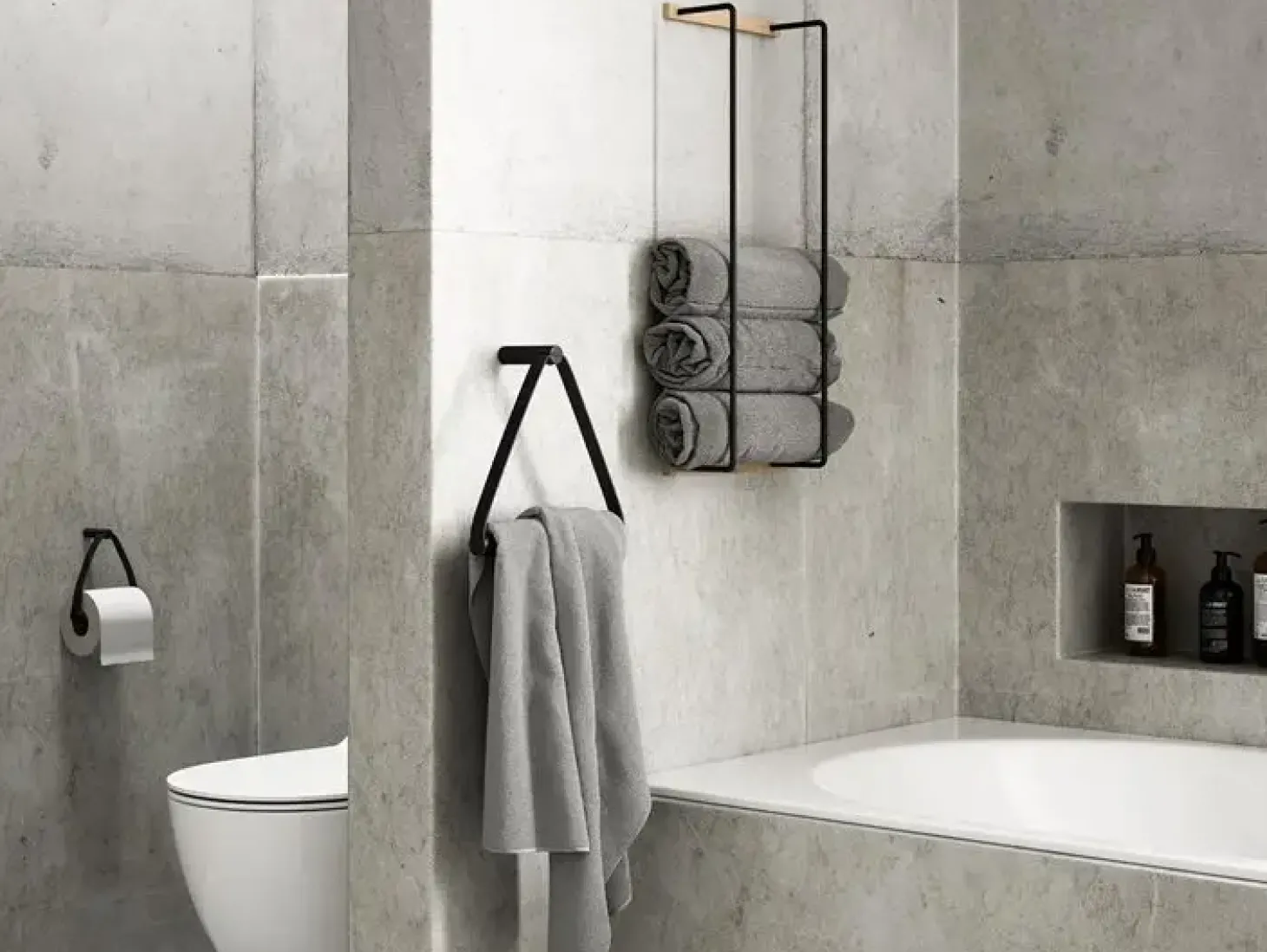 Ekta Living - Håndklædeholder - Towel Rack - Olieret Eg