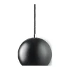 Frandsen Lighting - Ball pendel - sort mat (Ø 18 cm) m. sort stofledning