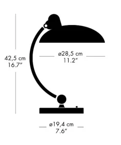 Fritz Hansen - Bordlampe - Kaiser Idell 6631-T - Mat Sort/krom