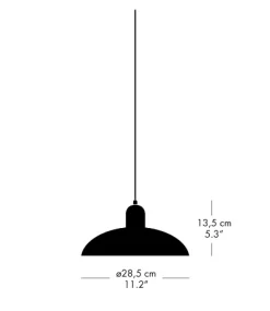 Fritz Hansen - Kaiser Idell 6631-P - Pendel - Sort - Krom