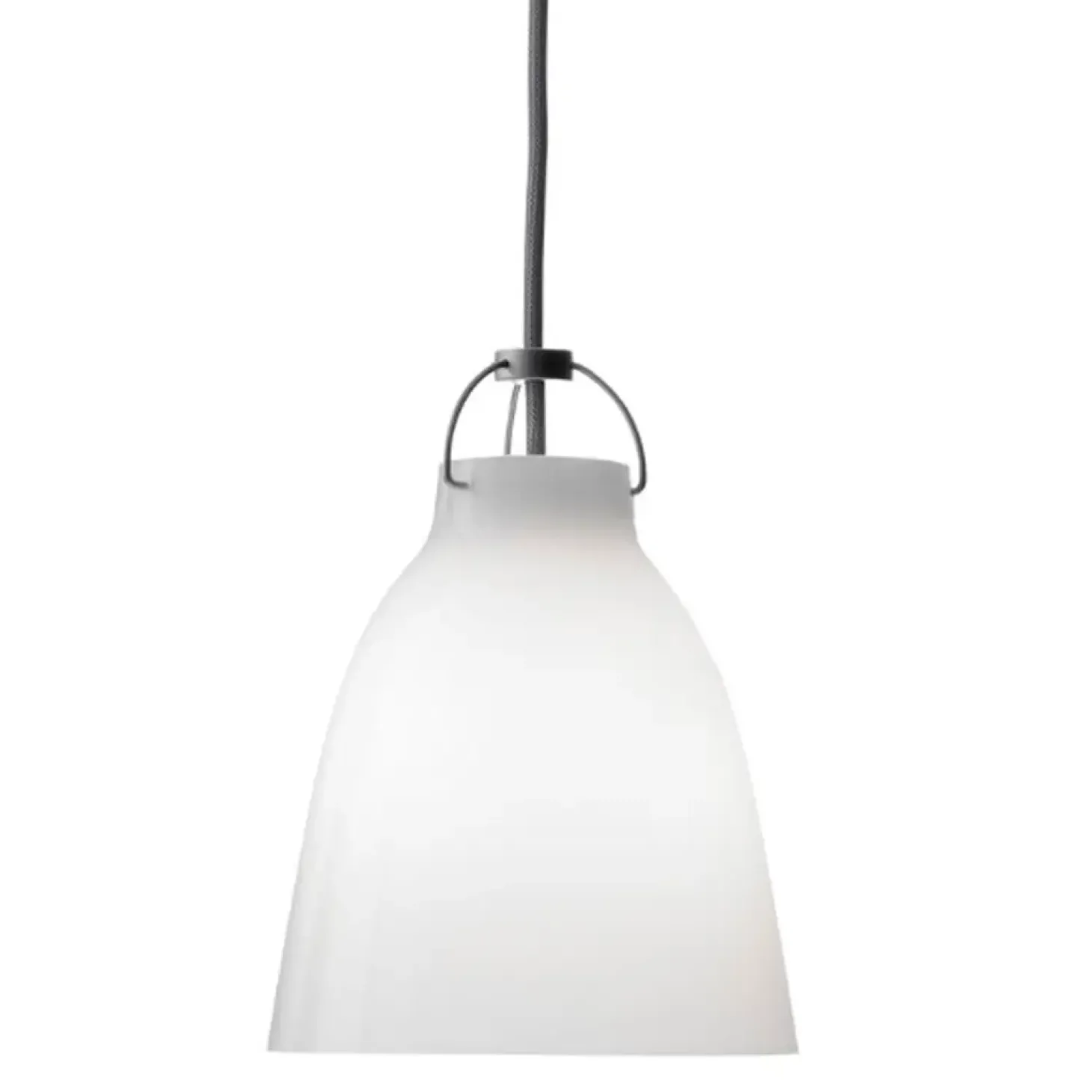 Fritz Hansen - Loftlampe - Caravaggio Opal - P1 Small - Silver ledning 3m