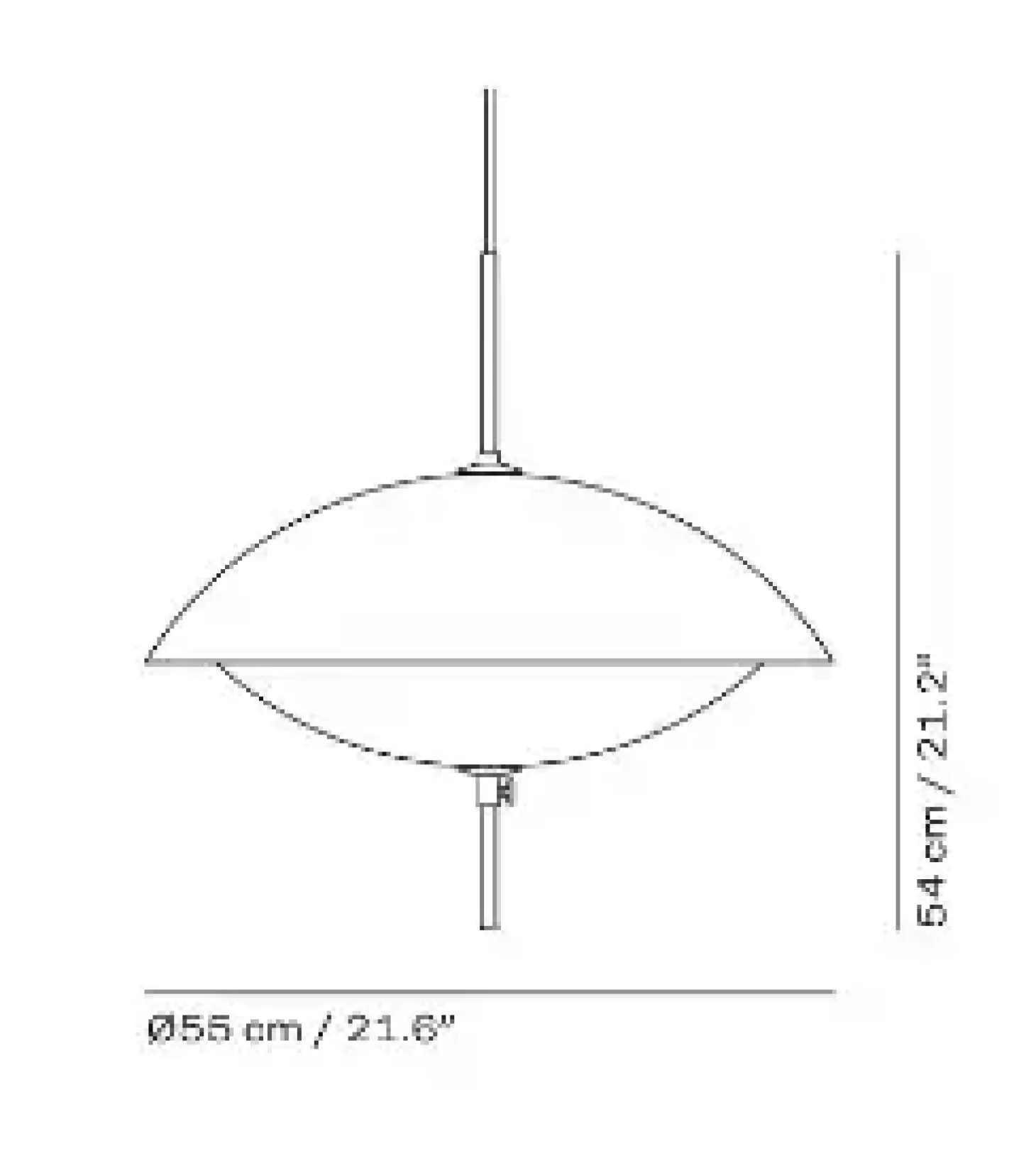 Fritz Hansen - Loftlampe - Clam - Opal/Messing - Ø55