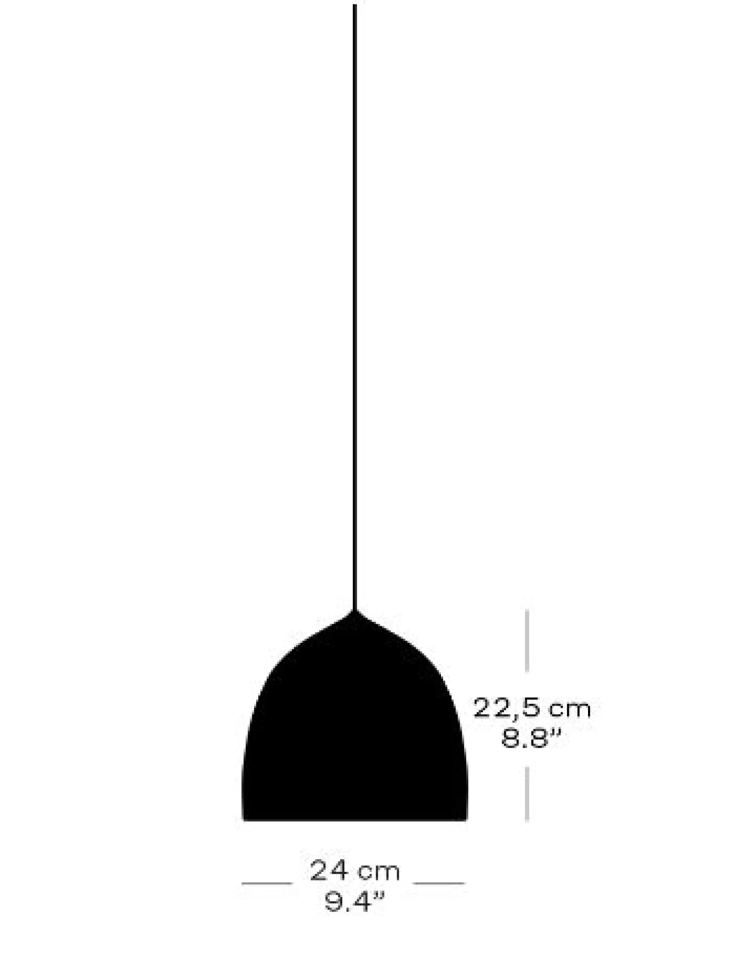 Fritz Hansen - Loftlampe - Suspence P1 - Sort