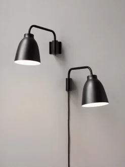 Fritz Hansen - Væglampe - Caravaggio Read - Sort