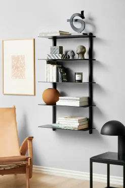 Gejst - Nivo E, shelf large - Sort/sort eg
