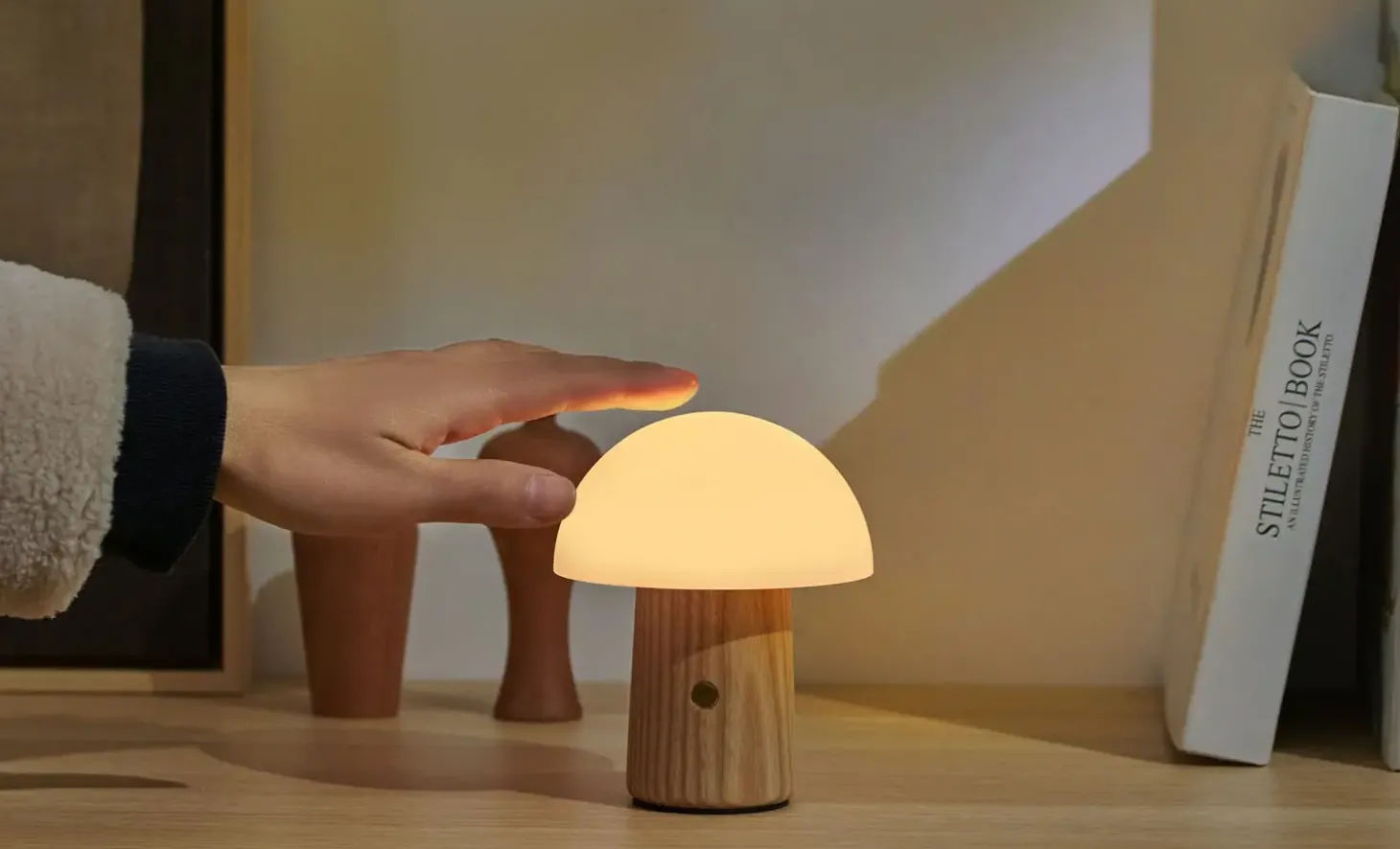 Gingko - Alice Mushroom Lamp - Mini - White Ash Wood