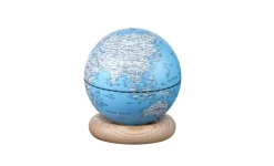 Gingko - Atlas Globe Lamp - Lightblue Mini White Ash base