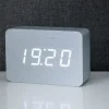 Gingko - Brick Click Clock Aluminium / White LED