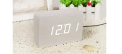 Gingko - Brick Click Clock White / White LED