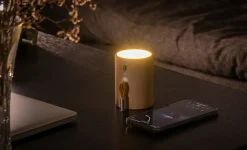 Gingko - Drum Light Bluetooth Speaker Natural Beech Wood