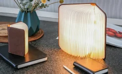 Gingko - LED Smart Booklight - Brown Leather - Mini