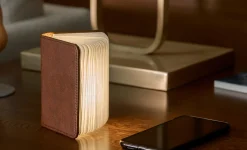 Gingko - LED Smart Booklight - Brown Leather - Mini