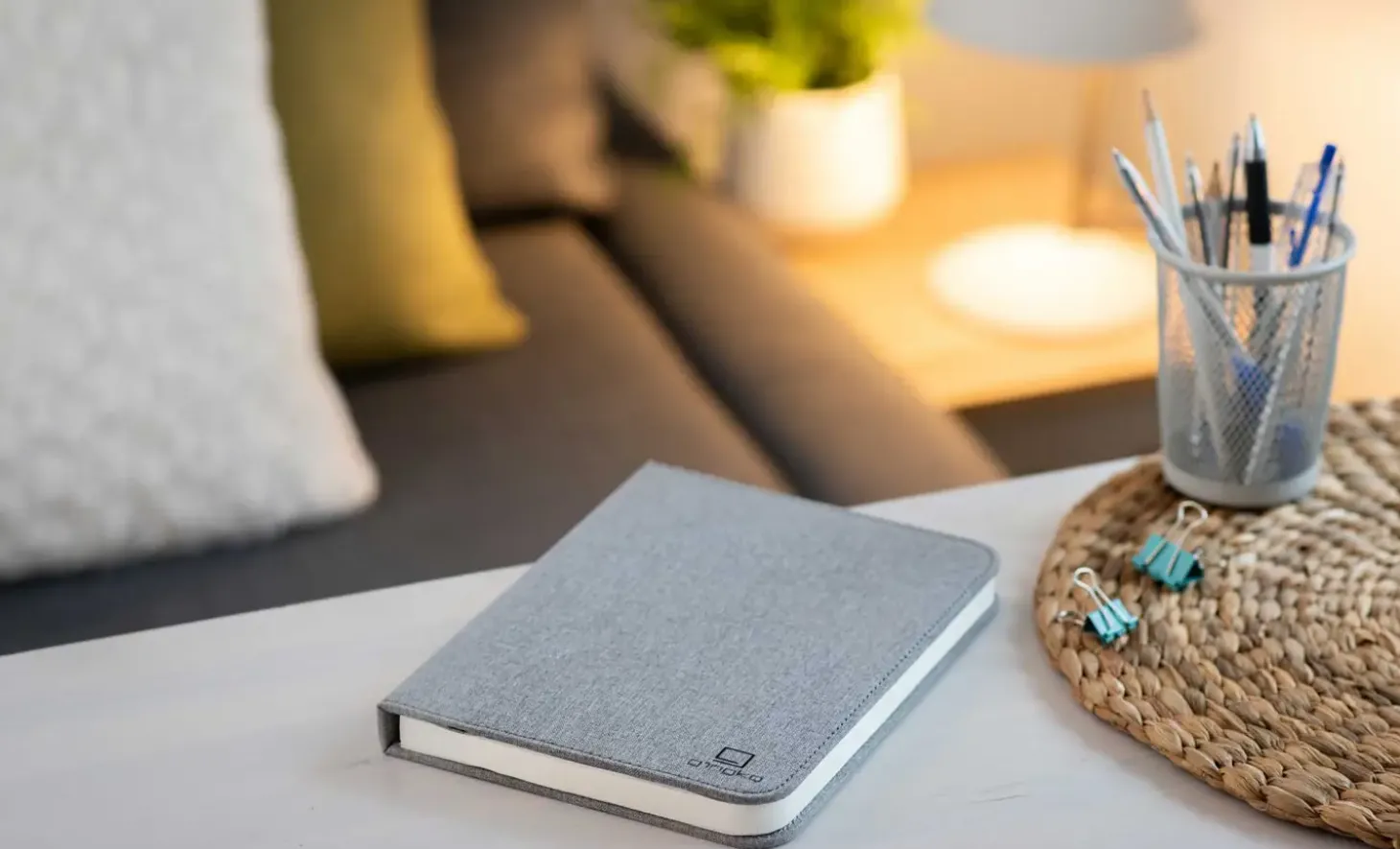 Gingko - LED Smart Fabric Booklight - Urban Grey