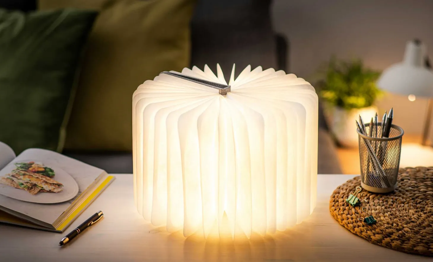 Gingko - LED Smart Fabric Booklight - Urban Grey