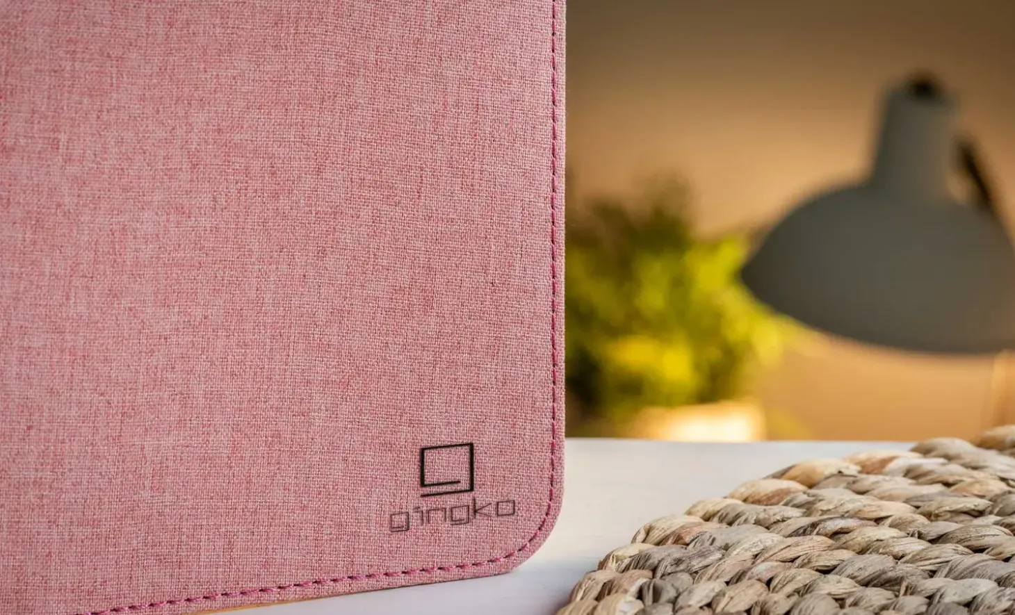 Gingko - LED Smart Fabric Booklight- Blush Pink