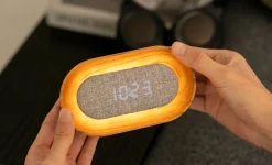 Gingko - Lumos Clock - Vækkeur - Hvid ask