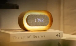 Gingko - Lumos Clock - Vækkeur - Hvid ask
