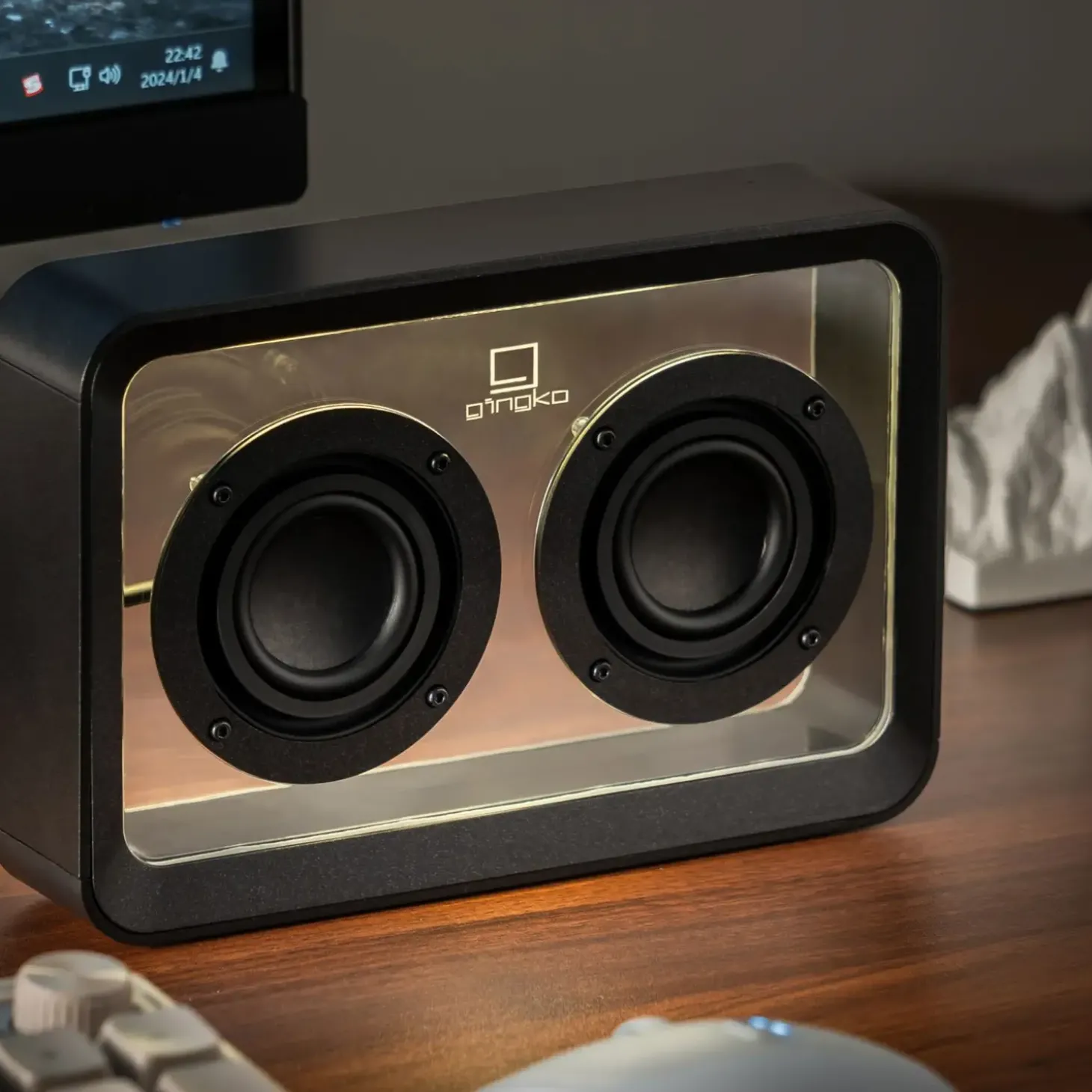 Gingko - Mage See-through Bluetooth Speaker - Black