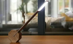 Gingko - Octagon One Desk Lamp - Walnut