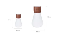 Gingko - Pentagon Light bulb Lamp Mini Natural Walnut Wood