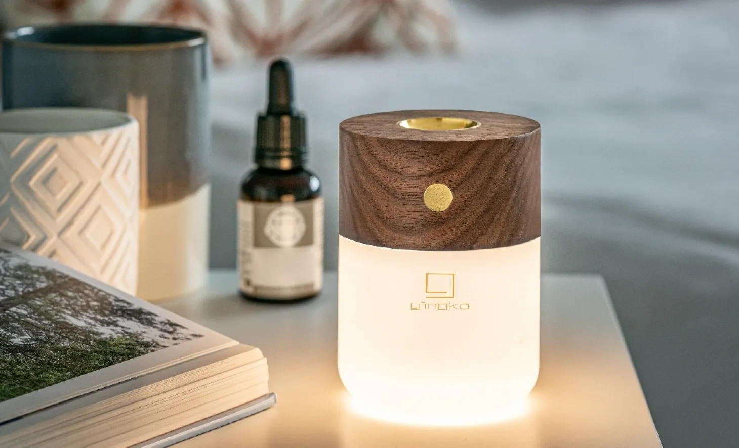 Gingko - Smart Diffuser Lamp Walnut