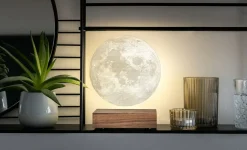Gingko - Smart Moon Lamp Walnut - sværende månelampe - valnødtræ - 14 cm