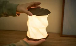 Gingko - Twist Hexagon Lamp - Walnut