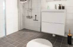 Habo - Badeværelsesmåtte - Camelia - Hvid - Ø 60 cm