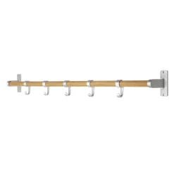 Habo - Knagerække Elegant - aluminium/eg