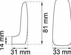 Habo - Krog - 31x81 mm - Sort messing - 2 stk.