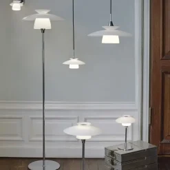 Halo Design - Scandinavia Gulvlampe Ø40 cm - Opalic/Krom