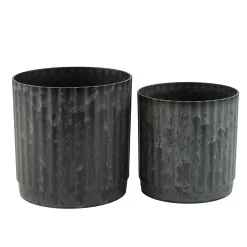 2Have - Urtepotter - Pot Plast - Sæt med 2 - Antikgrå