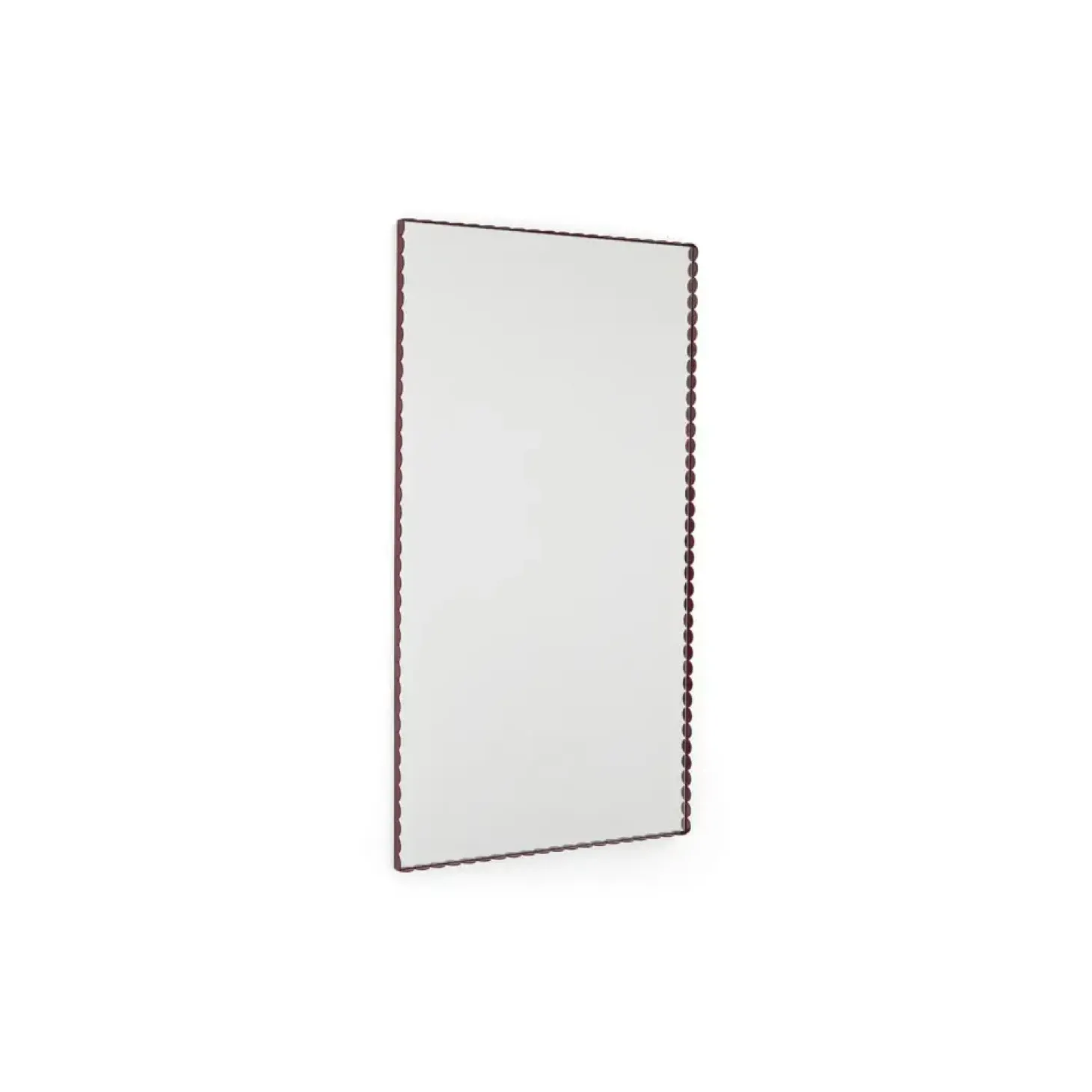 HAY - Arcs Spejl - Rectangle / L-Burgundy rød - H133 X W72 X L3 cm