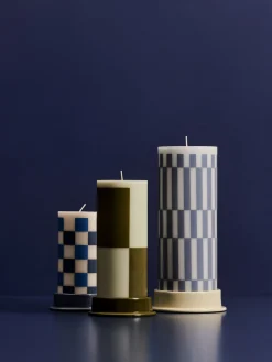 Hay - Bloklys - Column - Large - Light Blue & Dusty blue