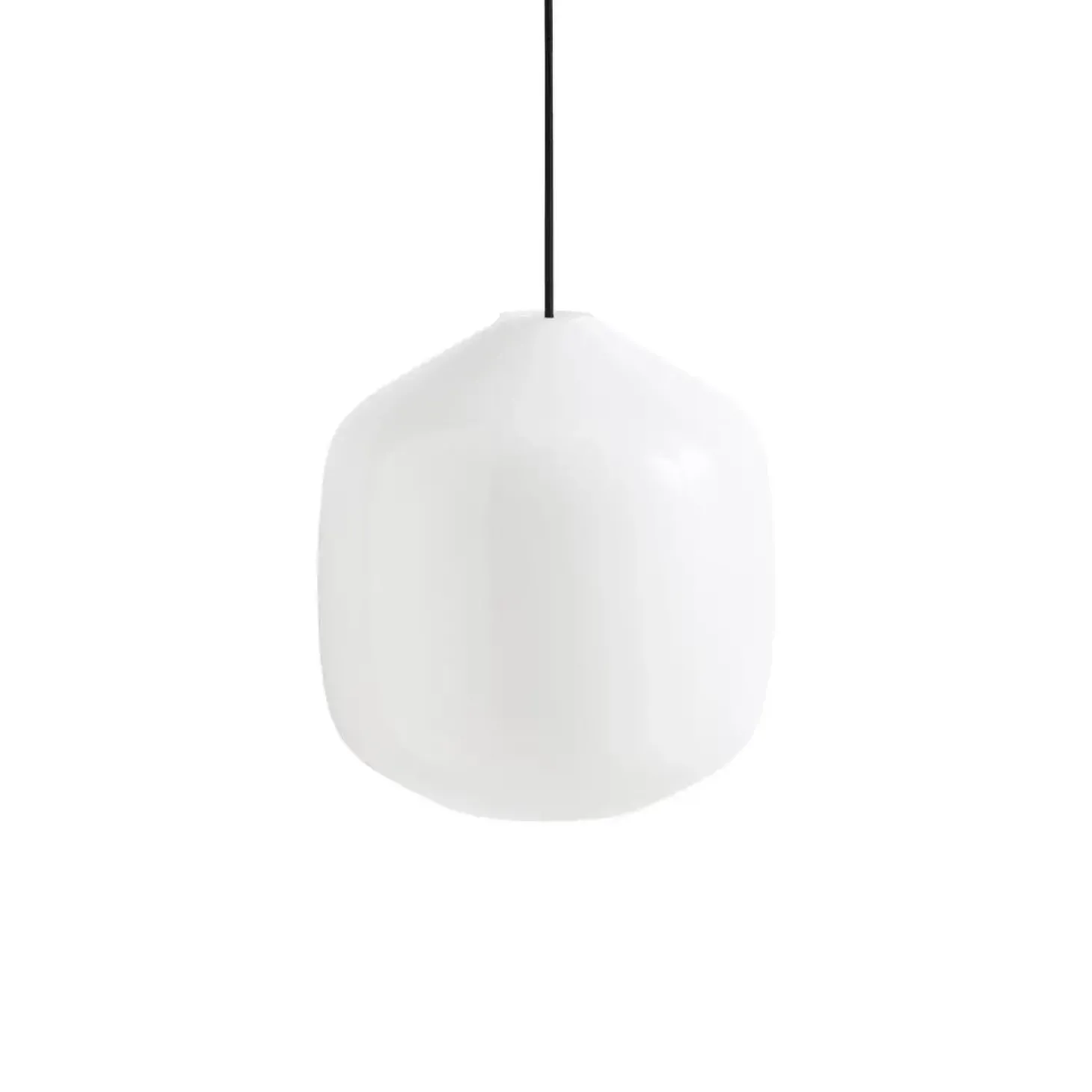Hay - Buoy Glass Pendel - Sort ledning - Hvid - 300