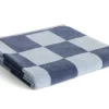 Hay - Check Bath Towel (Organic) - W70 x L136 - Steel Blue - Steel blue - 669