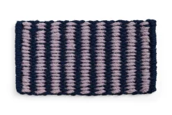 Hay - Coco Door Mat - Stribe Wave - Lavender & Navy - Lavender and navy - 619