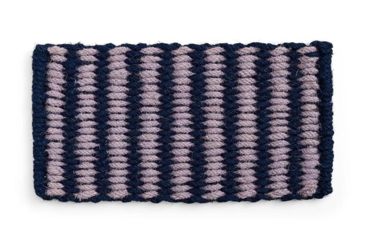 Hay - Coco Door Mat - Stribe Wave - Lavender & Navy - Lavender and navy - 619