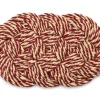 Hay - Coco Door Mat - Swirl - Bordeaux and off-white