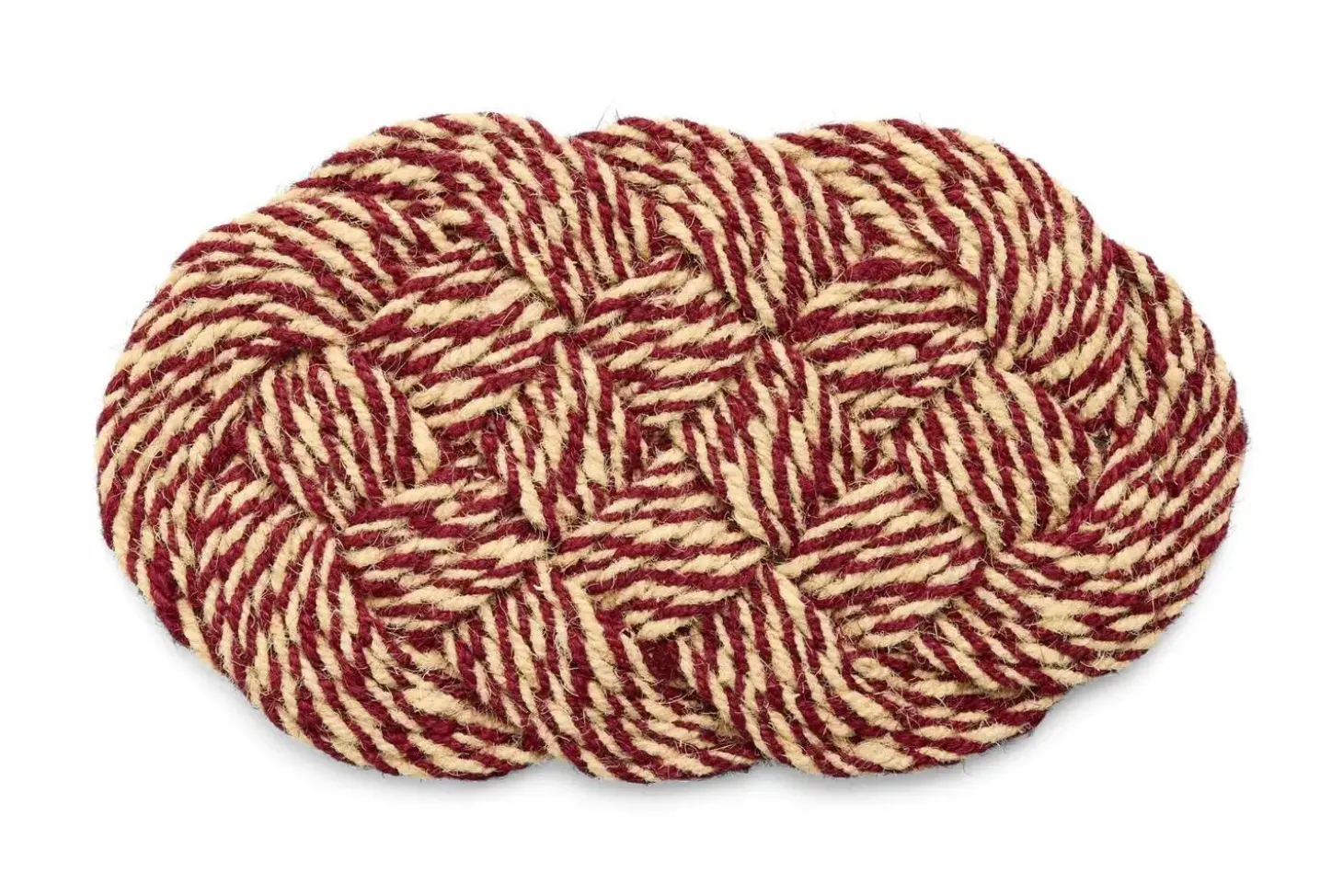 Hay - Coco Door Mat - Swirl - Bordeaux and off-white