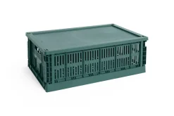 HAY Colour Crate Lid Plastic - Large - Dark green