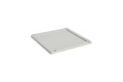 HAY Colour Crate Lid Plastic - Medium Square / Cube - Grey