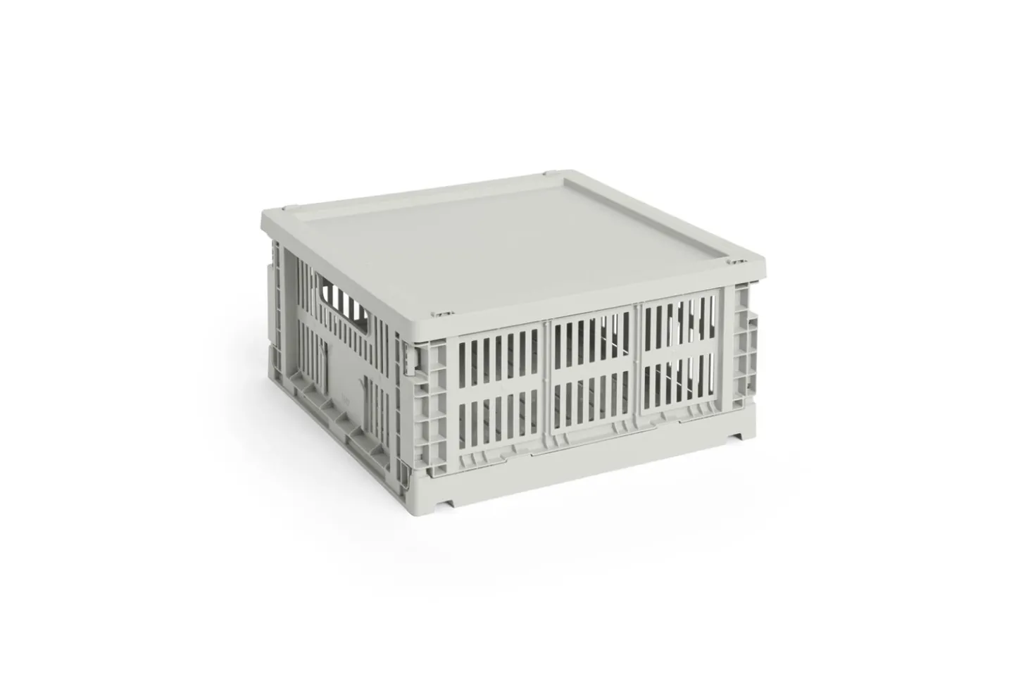 HAY Colour Crate Lid Plastic - Medium Square / Cube - Grey