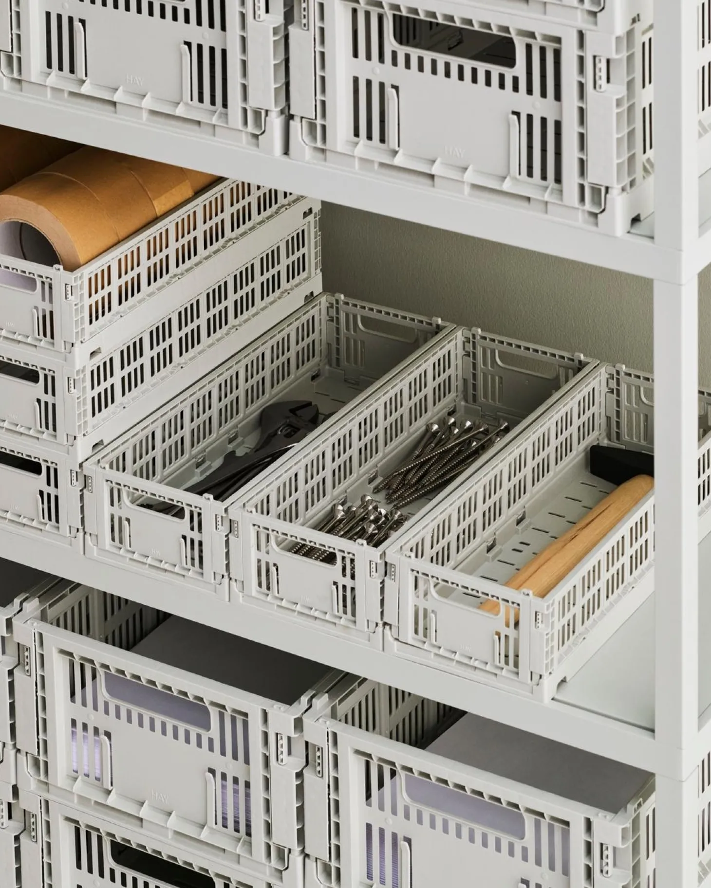 HAY Colour Crate Mini - Oblong - Off-white