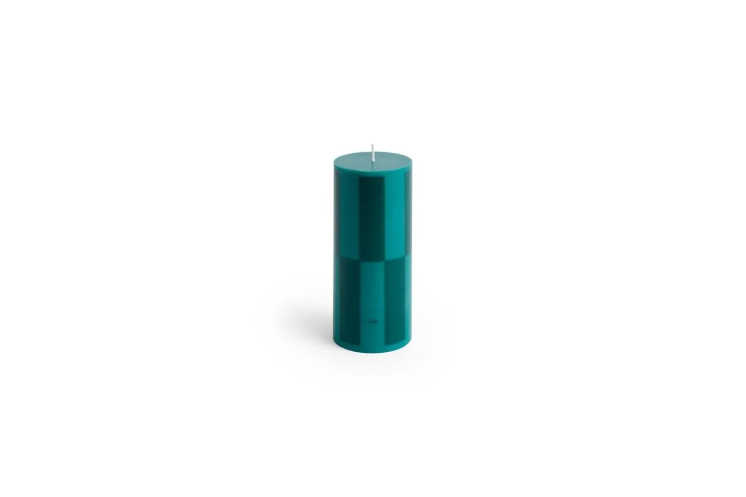 Hay - Column Candle - Green with dark green large check